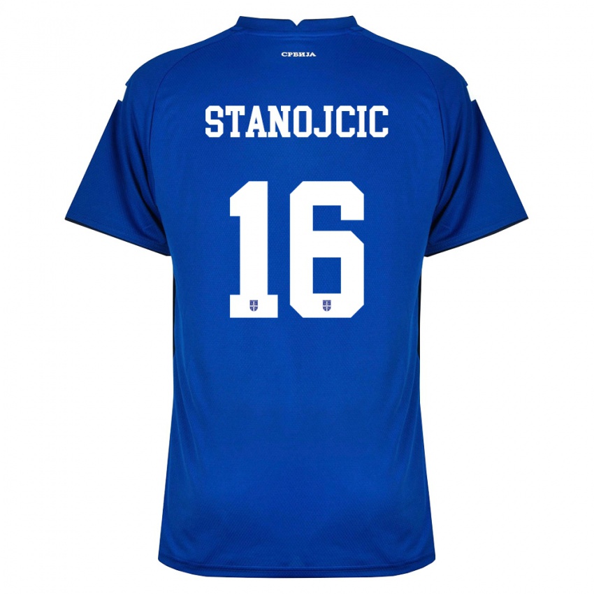 נשים סרביה Jovan Stanojcic #16 כהה אדום ג'רזי ביתית 26-28 חולצה קצרה