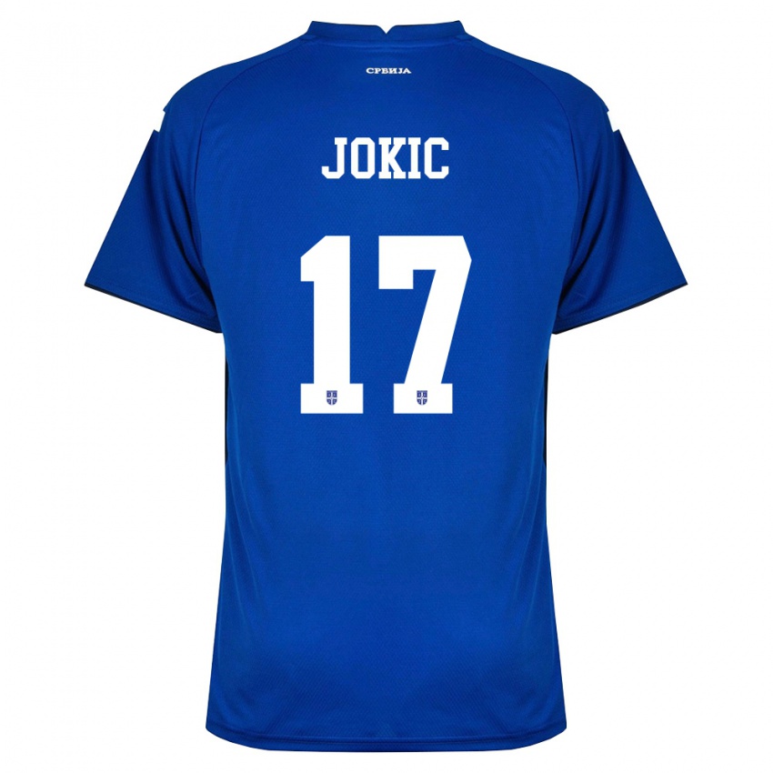 נשים סרביה Nikola Jokic #17 כהה אדום ג'רזי ביתית 26-28 חולצה קצרה