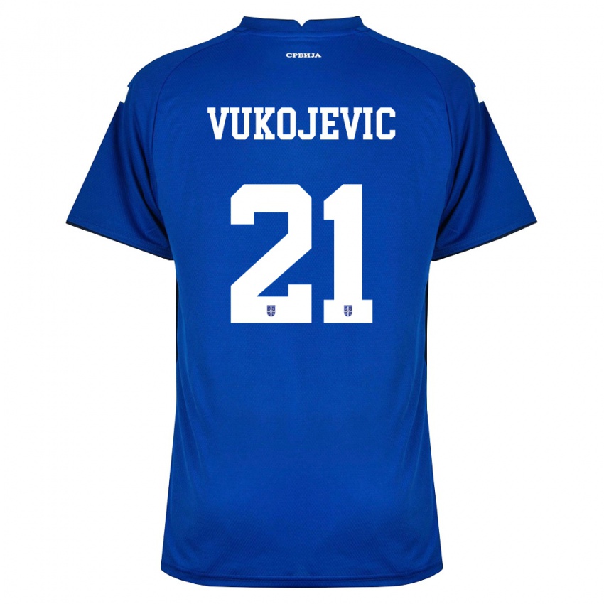 נשים סרביה ולקו ווקויביץ׳ #21 כהה אדום ג'רזי ביתית 26-28 חולצה קצרה