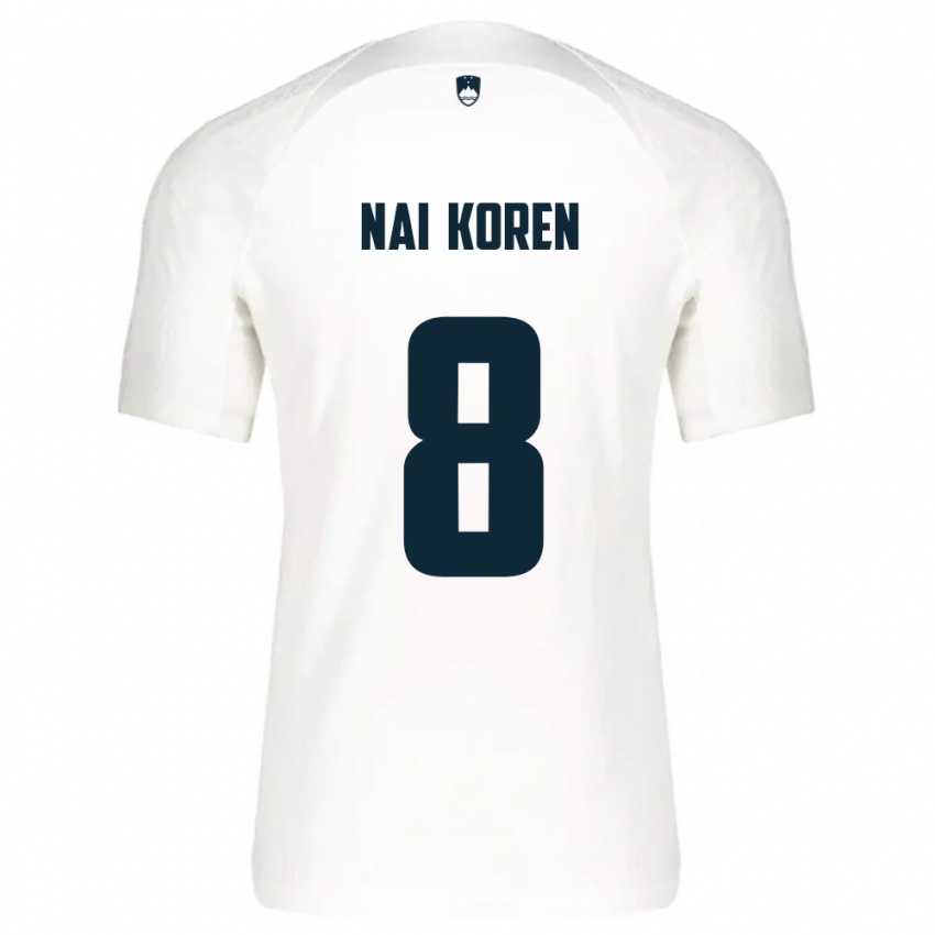 נשים סלובניה Tian Nai Koren #8 לבן כחול ג'רזי ביתית 26-28 חולצה קצרה