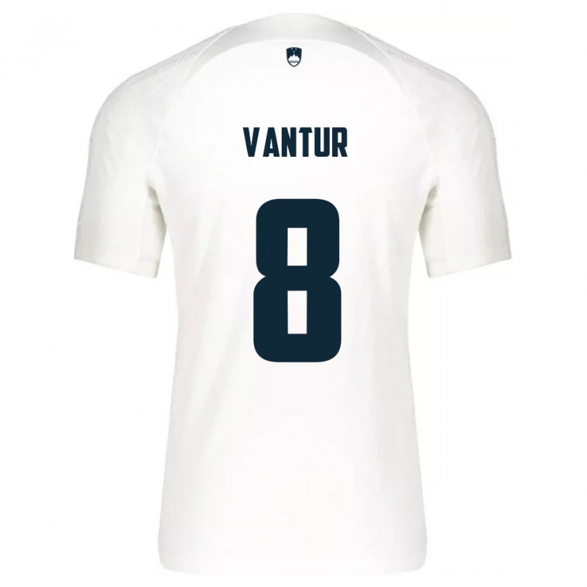 נשים סלובניה Bor Vantur #8 לבן כחול ג'רזי ביתית 26-28 חולצה קצרה