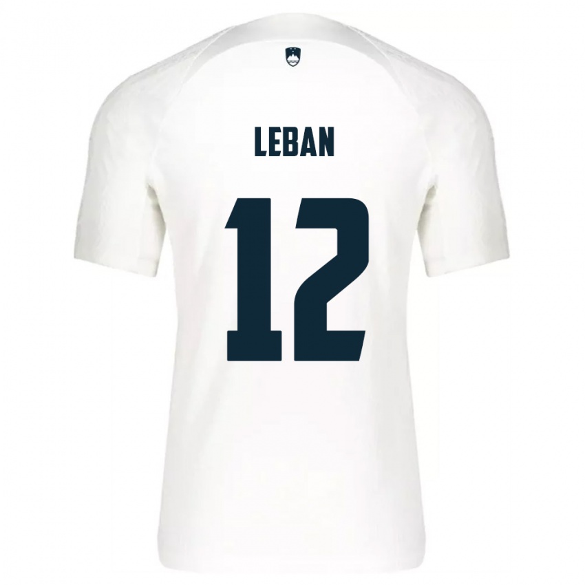 נשים סלובניה Zan Luk Leban #12 לבן כחול ג'רזי ביתית 26-28 חולצה קצרה