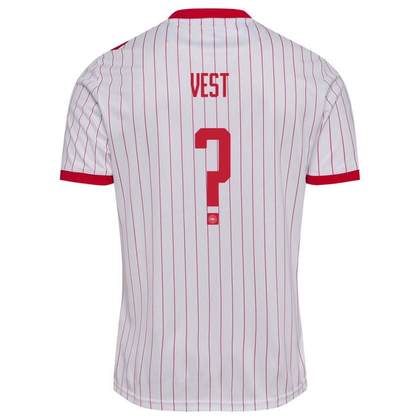 נשים דנמרק Oliver Vest #0 לבן אדום הרחק ג'רזי 26-28 חולצה קצרה