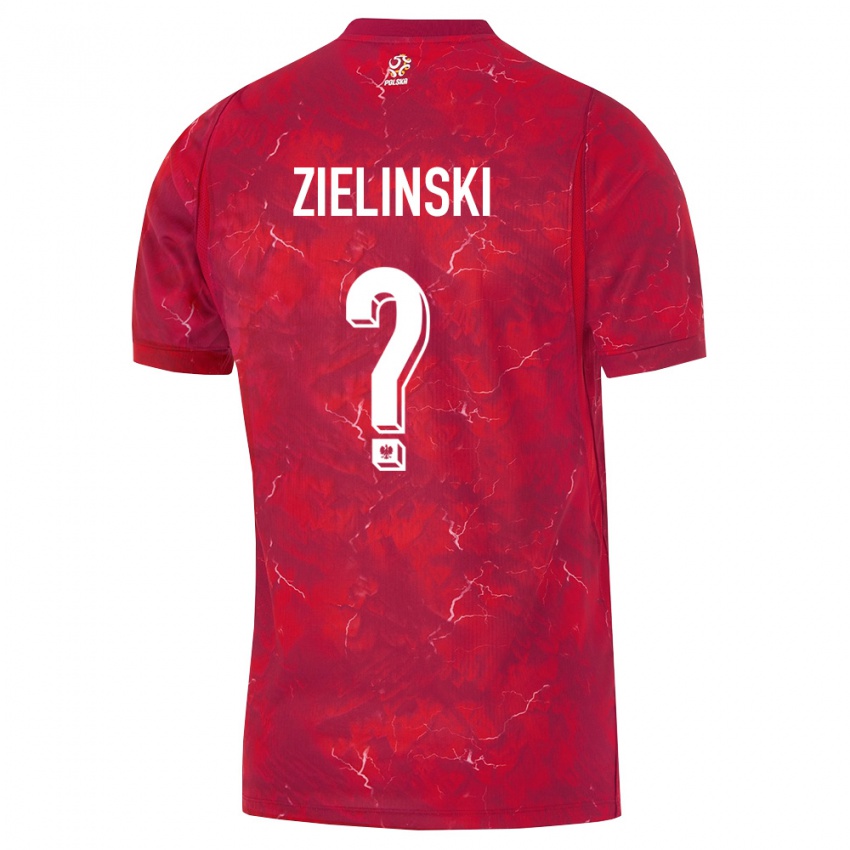 נשים פולין ג׳אקוב ז׳ילינסקי #0 אדום לבן הרחק ג'רזי 26-28 חולצה קצרה