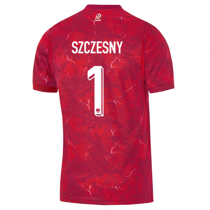 נשים פולין וויצ'ך שצ'נסני #1 אדום לבן הרחק ג'רזי 26-28 חולצה קצרה