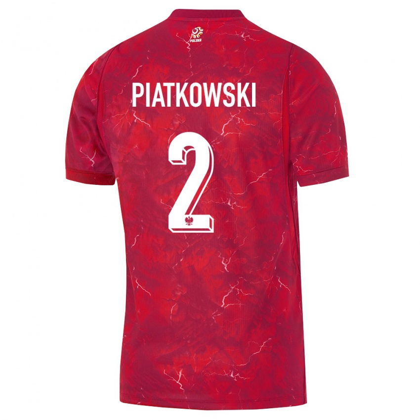 נשים פולין קמיל פיונטקובסקי #2 אדום לבן הרחק ג'רזי 26-28 חולצה קצרה