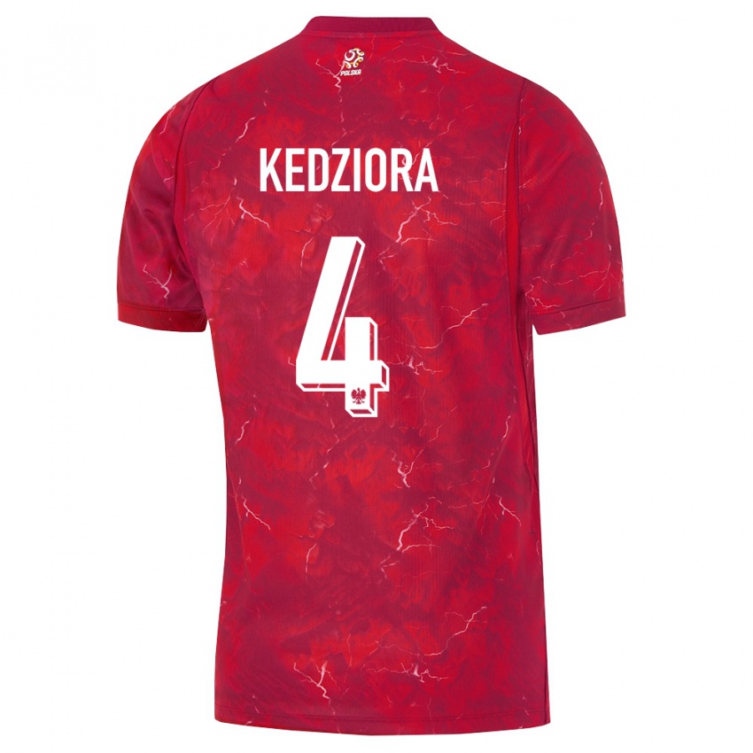 נשים פולין תומאש קדזיורה #4 אדום לבן הרחק ג'רזי 26-28 חולצה קצרה