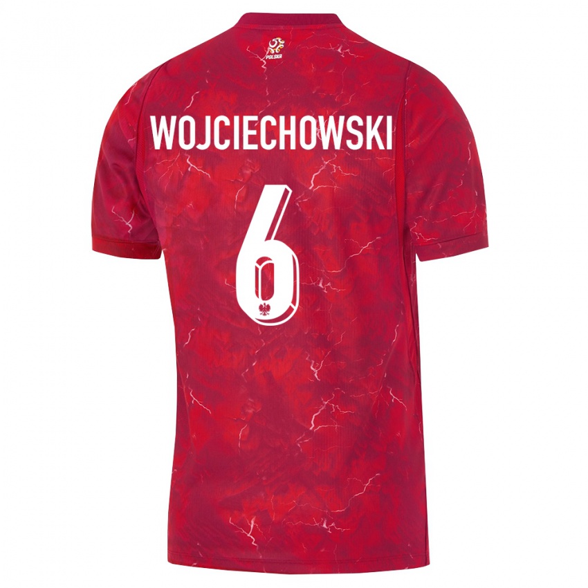 נשים פולין מצ׳אי וויצ׳כובסקי #6 אדום לבן הרחק ג'רזי 26-28 חולצה קצרה