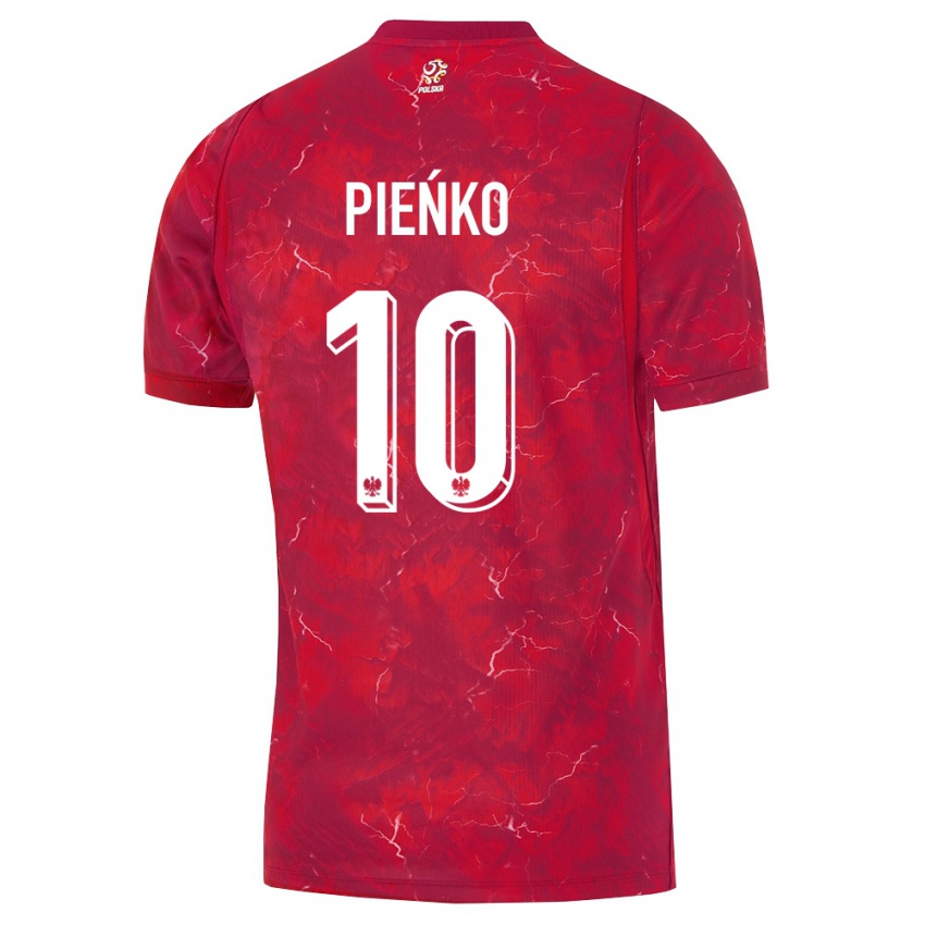 נשים פולין תומאש פינקו #10 אדום לבן הרחק ג'רזי 26-28 חולצה קצרה