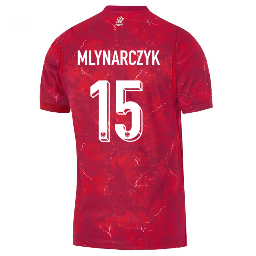 נשים פולין אנטוני מלינארצ׳יק #15 אדום לבן הרחק ג'רזי 26-28 חולצה קצרה