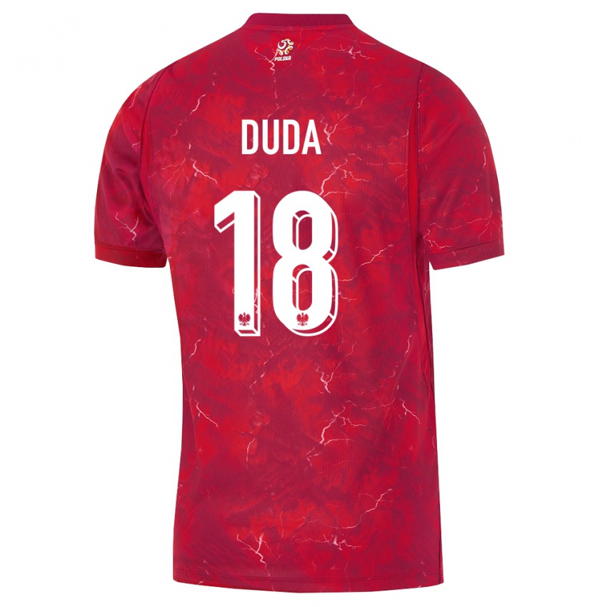 נשים פולין קצפר דודה #18 אדום לבן הרחק ג'רזי 26-28 חולצה קצרה