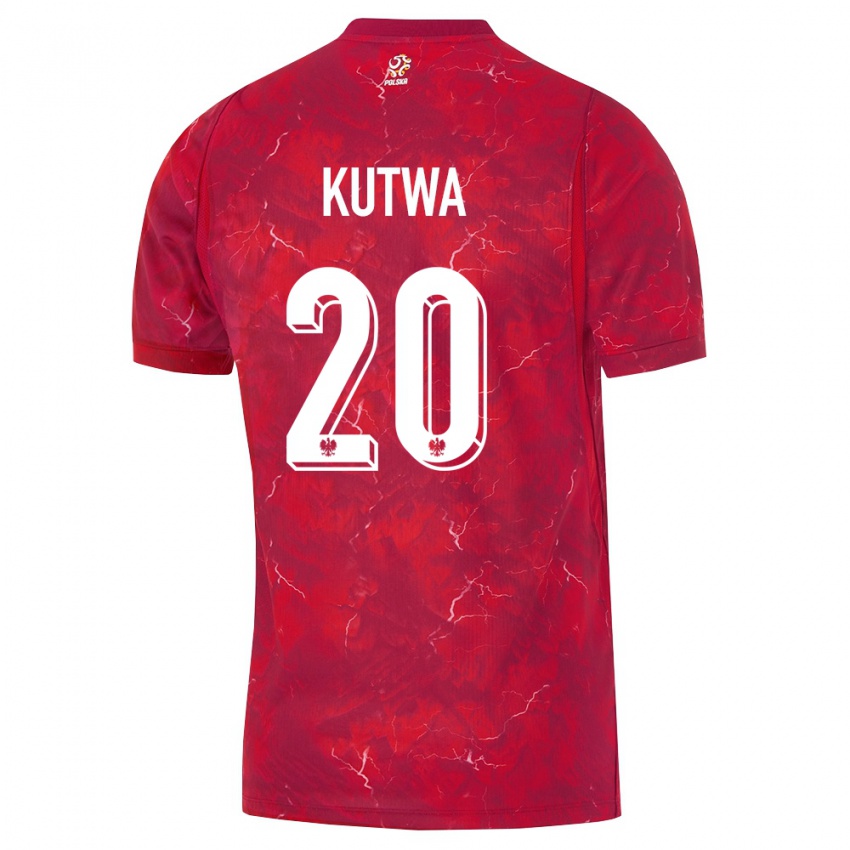 נשים פולין מריוש קוטווה #20 אדום לבן הרחק ג'רזי 26-28 חולצה קצרה