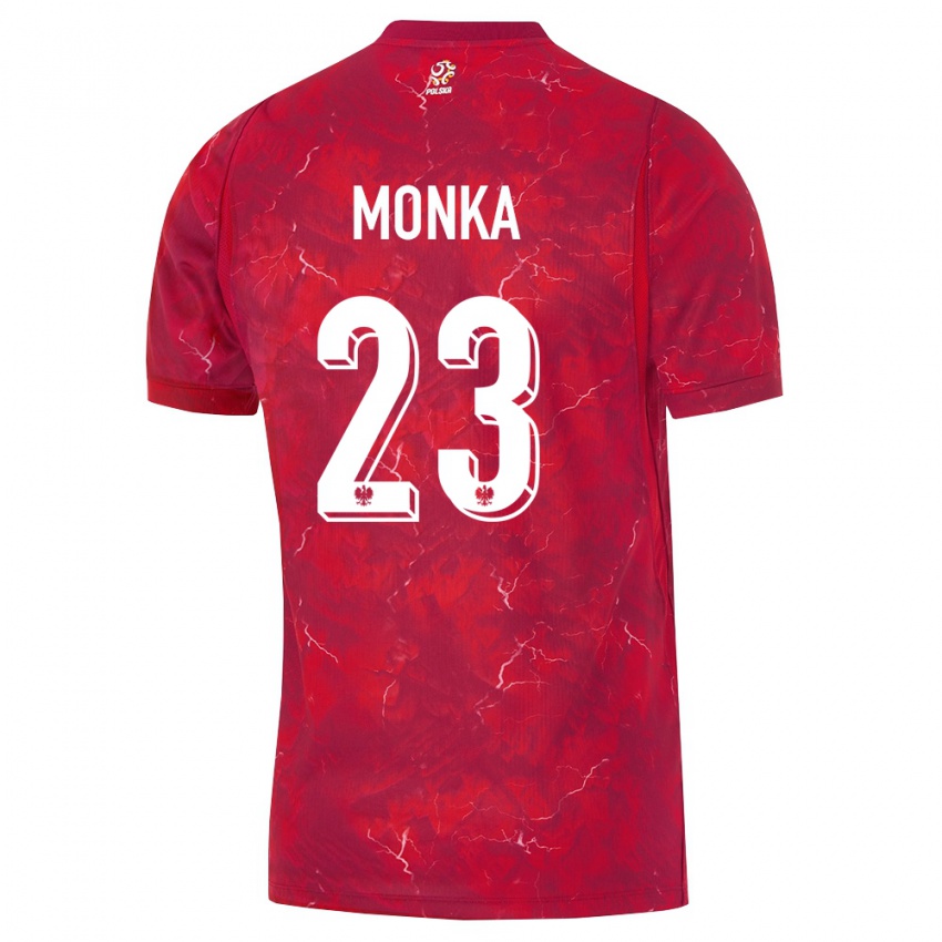 נשים פולין וויצ׳יץ׳ מונקה #23 אדום לבן הרחק ג'רזי 26-28 חולצה קצרה