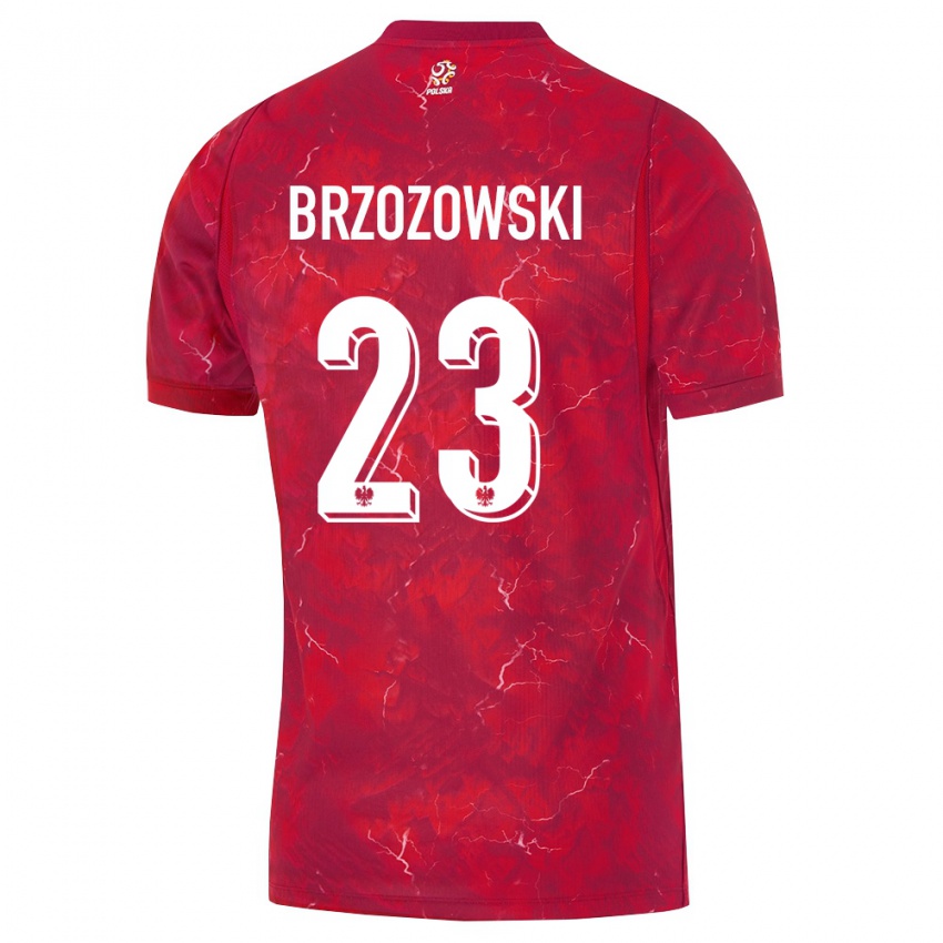 נשים פולין מילוש בזשאזאווסקי #23 אדום לבן הרחק ג'רזי 26-28 חולצה קצרה