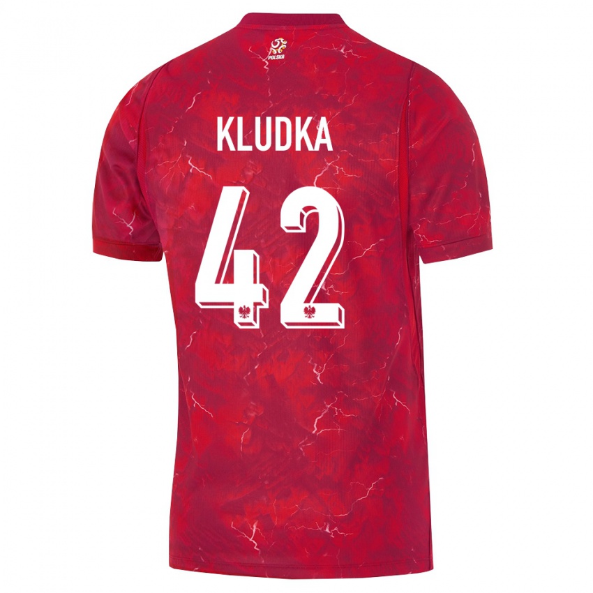 נשים פולין בארטולומי קלודקה #42 אדום לבן הרחק ג'רזי 26-28 חולצה קצרה