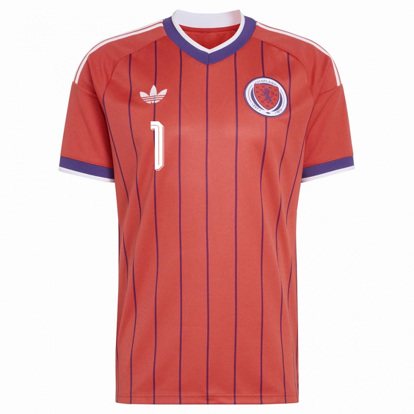 נשים סקוטלנד קרייג גורדון #1 כתום סגול הרחק ג'רזי 26-28 חולצה קצרה