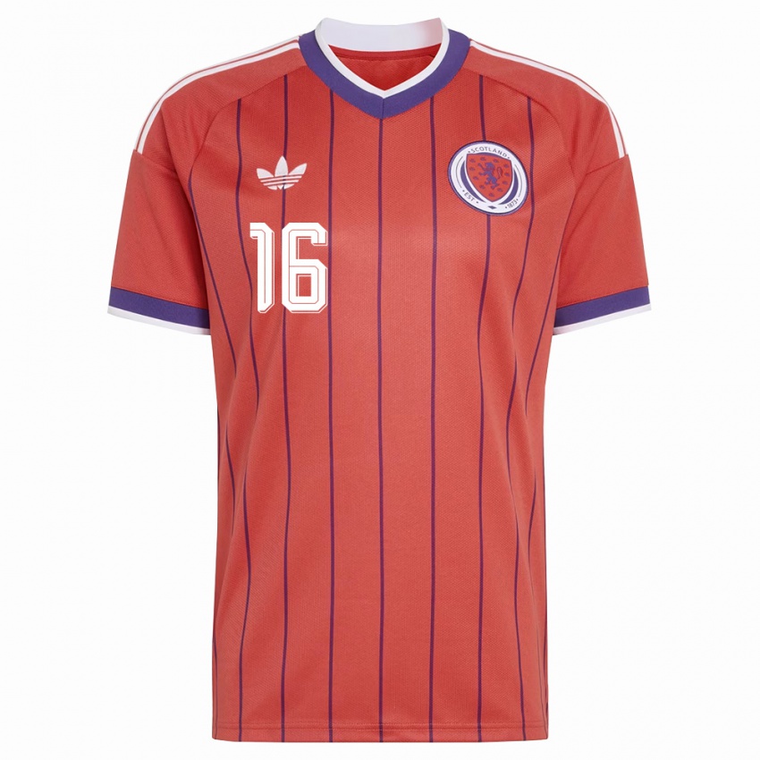 נשים סקוטלנד קריסטי מונטגומרי #16 כתום סגול הרחק ג'רזי 26-28 חולצה קצרה