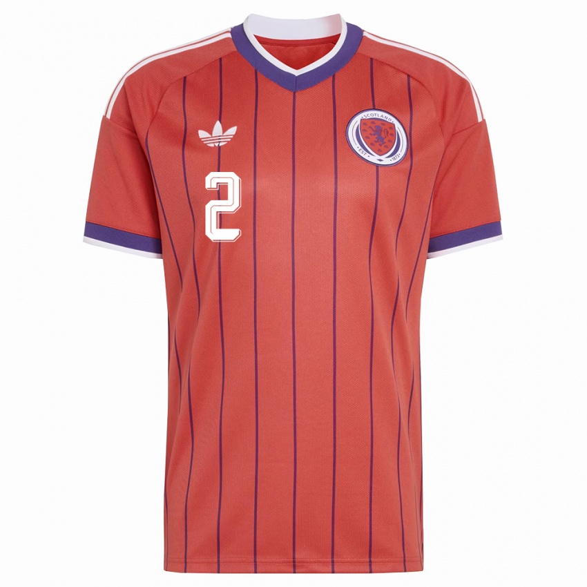 נשים סקוטלנד קאלום פנמן #2 כתום סגול הרחק ג'רזי 26-28 חולצה קצרה