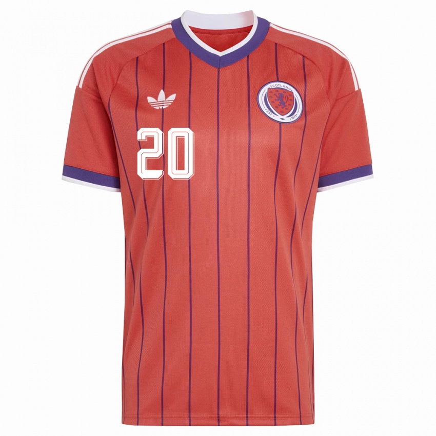 נשים סקוטלנד ראיין ג'ק #20 כתום סגול הרחק ג'רזי 26-28 חולצה קצרה