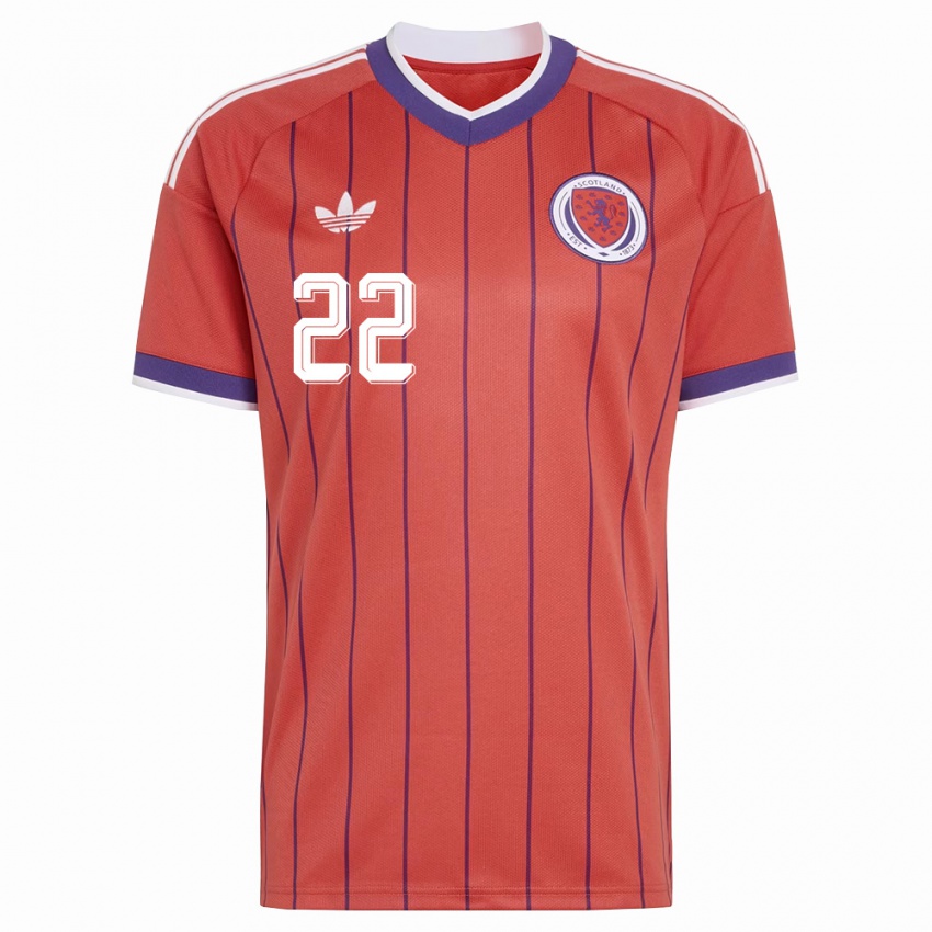 נשים סקוטלנד קונור אלן #22 כתום סגול הרחק ג'רזי 26-28 חולצה קצרה