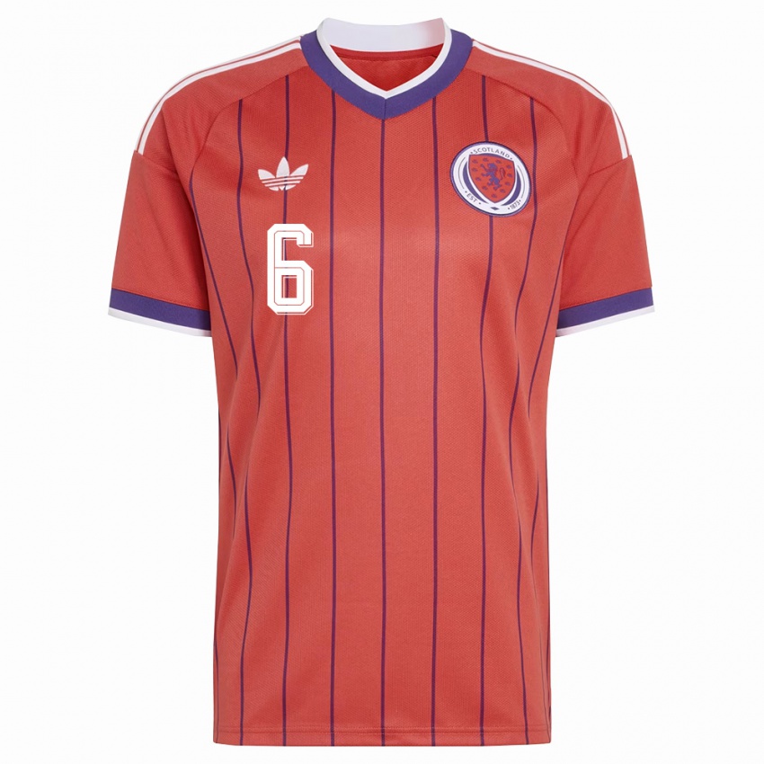 נשים סקוטלנד קירן טיירני #6 כתום סגול הרחק ג'רזי 26-28 חולצה קצרה