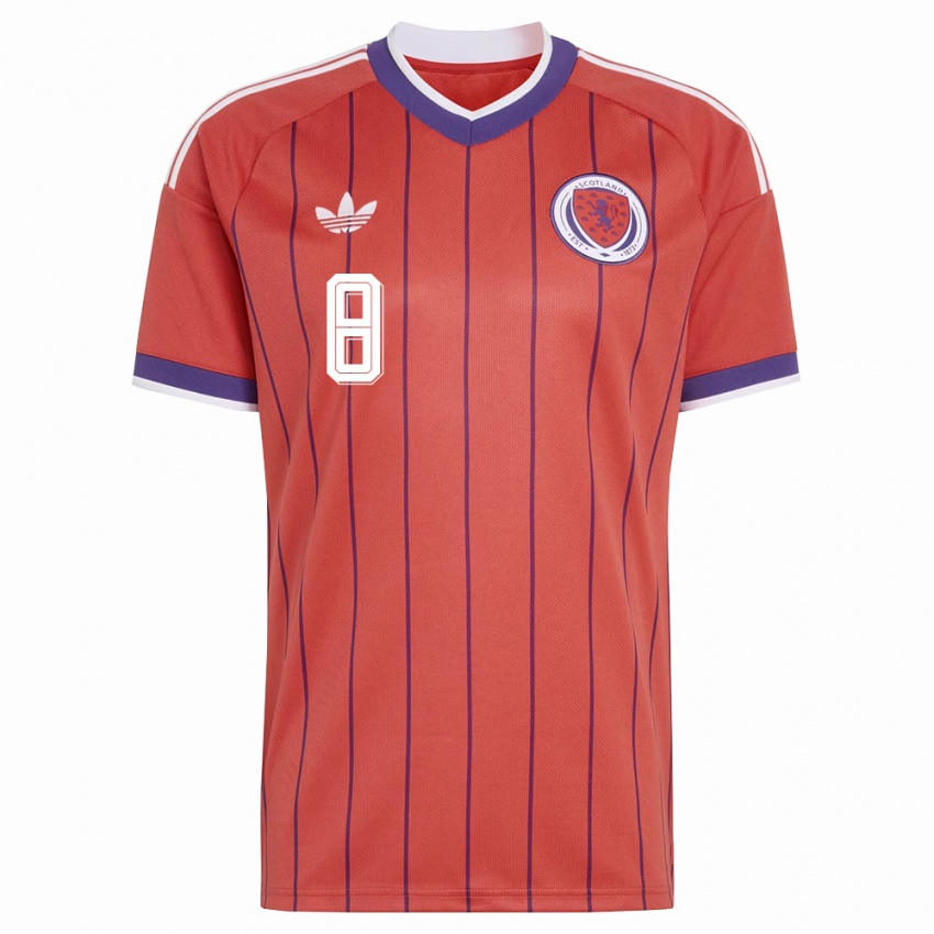 נשים סקוטלנד קאלום מקגרגור #8 כתום סגול הרחק ג'רזי 26-28 חולצה קצרה