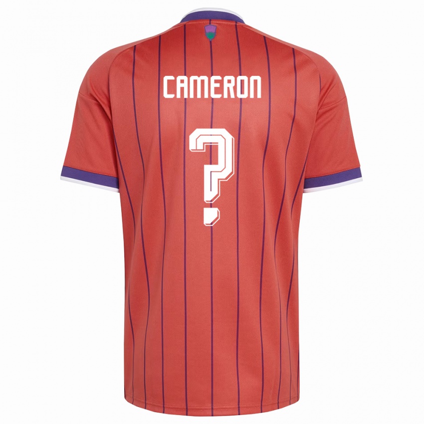 נשים סקוטלנד ליאל קמרון #0 כתום סגול הרחק ג'רזי 26-28 חולצה קצרה