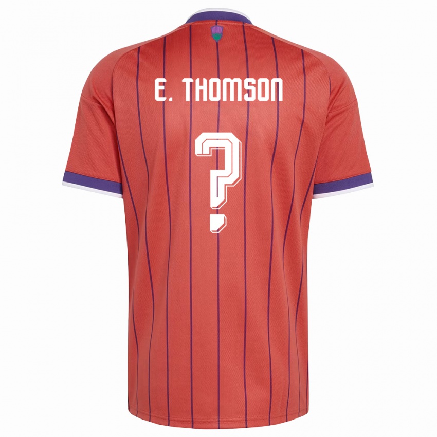 נשים סקוטלנד Ethan Thomson #0 כתום סגול הרחק ג'רזי 26-28 חולצה קצרה