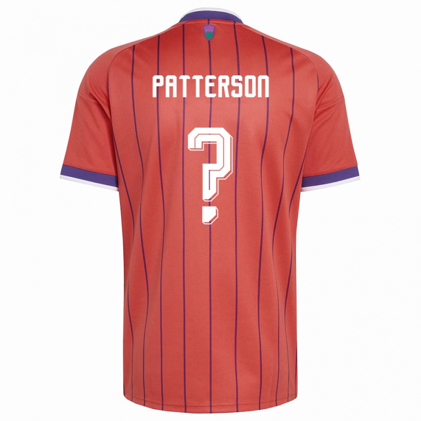 נשים סקוטלנד ניית'ן פטרסון #0 כתום סגול הרחק ג'רזי 26-28 חולצה קצרה