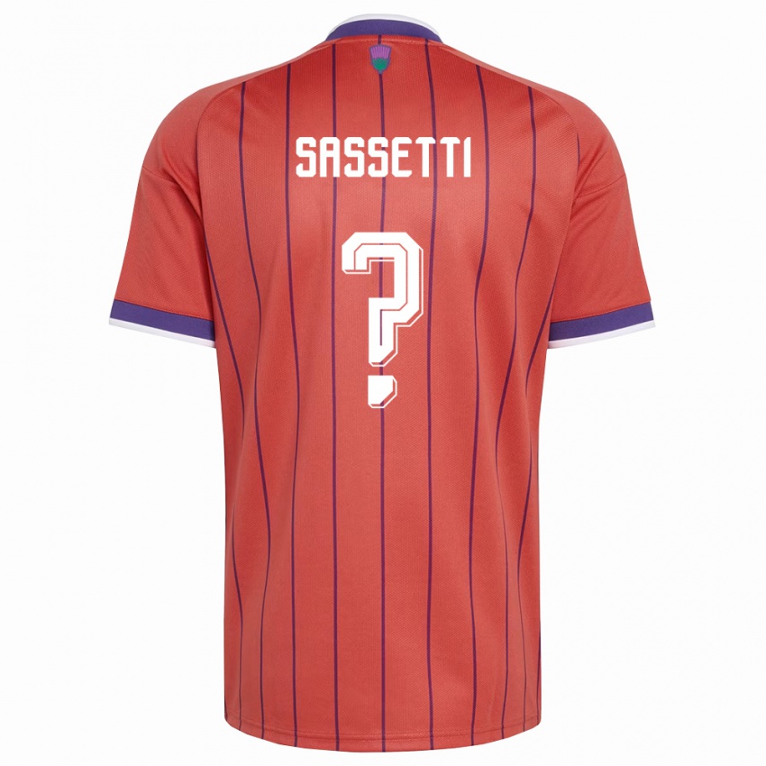 נשים סקוטלנד Lorenzo Sassetti #0 כתום סגול הרחק ג'רזי 26-28 חולצה קצרה