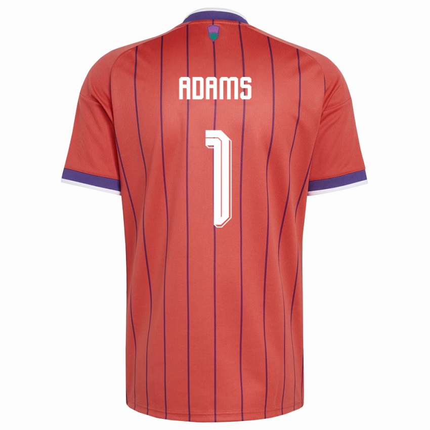 נשים סקוטלנד רואיירי אדמס #1 כתום סגול הרחק ג'רזי 26-28 חולצה קצרה