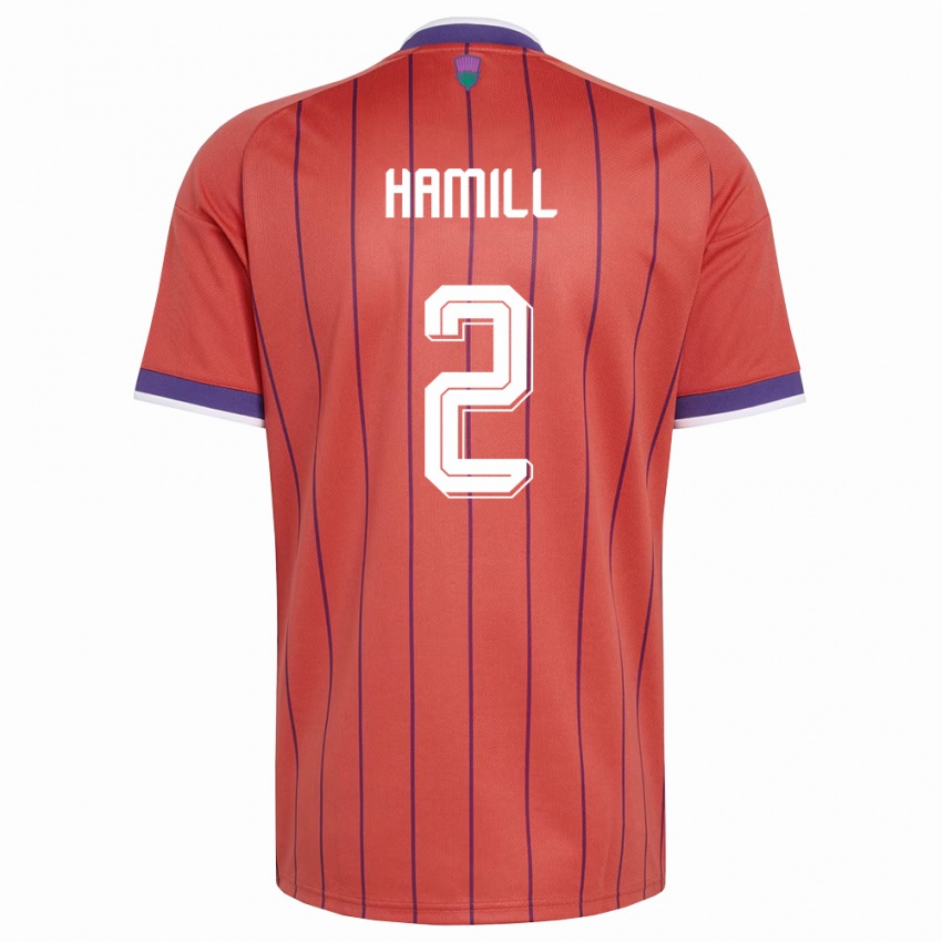 נשים סקוטלנד קאלאן האמיל #2 כתום סגול הרחק ג'רזי 26-28 חולצה קצרה