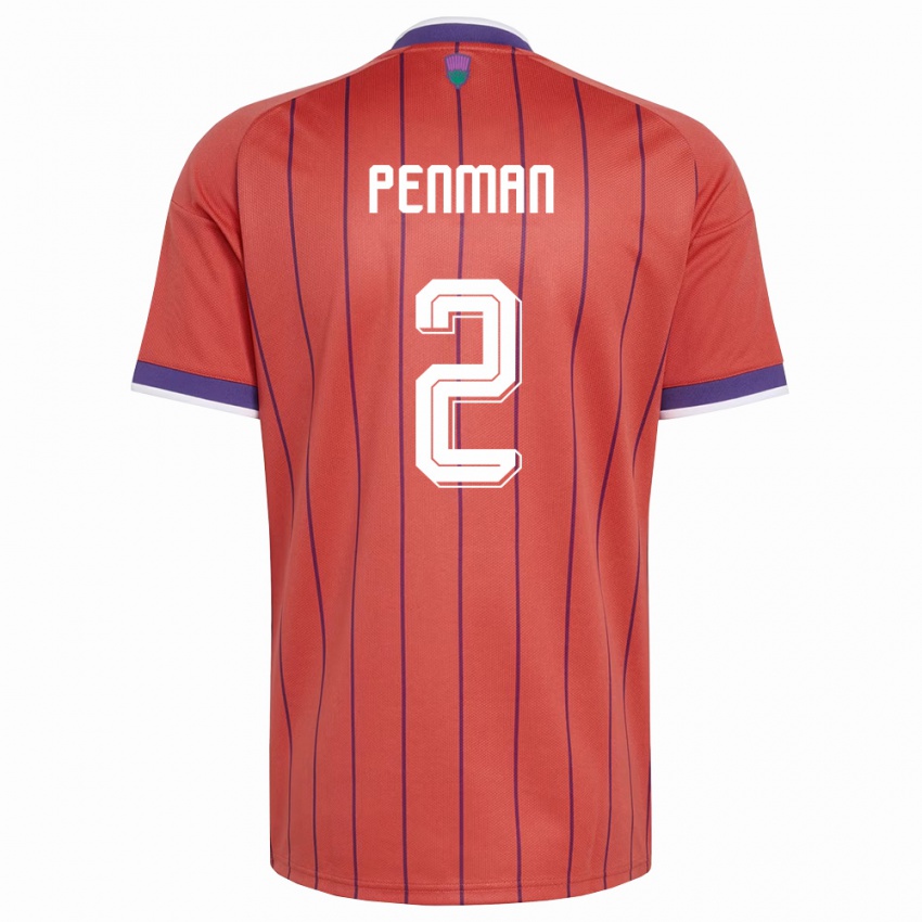 נשים סקוטלנד קאלום פנמן #2 כתום סגול הרחק ג'רזי 26-28 חולצה קצרה