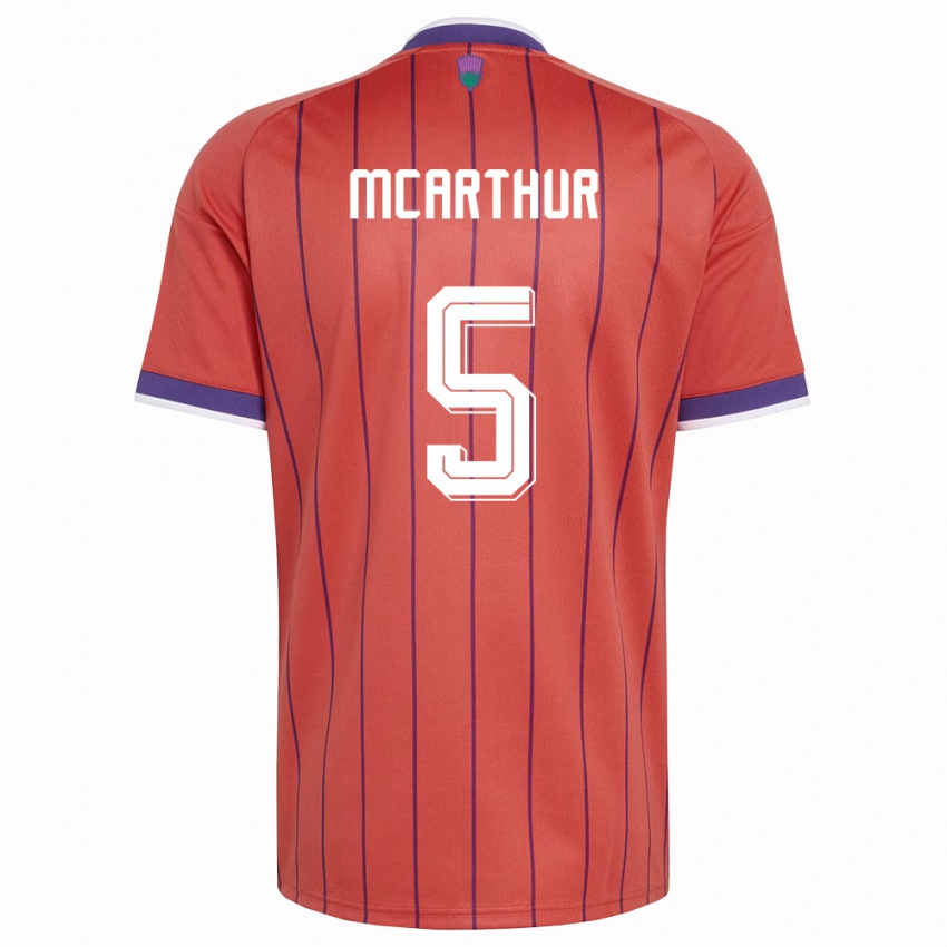 נשים סקוטלנד צ׳ארלי וולטר מקארתור #5 כתום סגול הרחק ג'רזי 26-28 חולצה קצרה