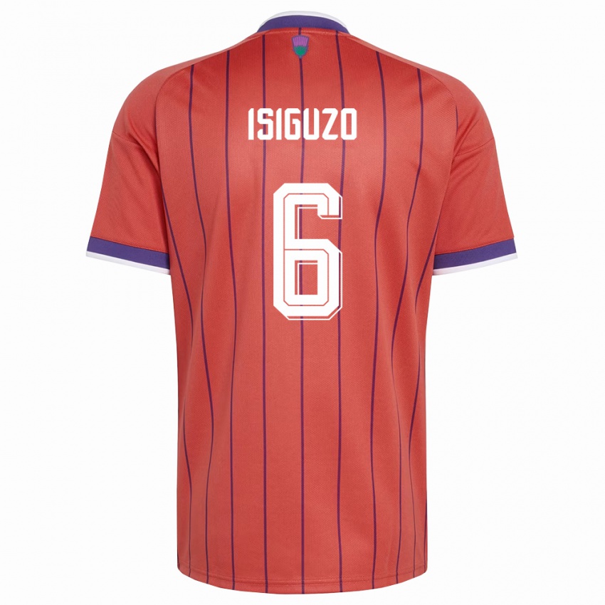 נשים סקוטלנד סמואל איזיגוזו #6 כתום סגול הרחק ג'רזי 26-28 חולצה קצרה