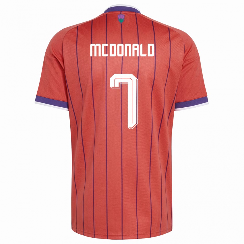 נשים סקוטלנד Josh Mcdonald #7 כתום סגול הרחק ג'רזי 26-28 חולצה קצרה