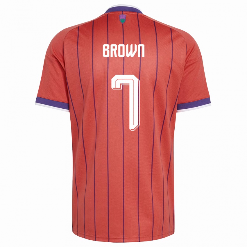 נשים סקוטלנד פיונה בראון #7 כתום סגול הרחק ג'רזי 26-28 חולצה קצרה