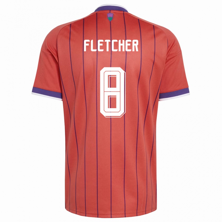 נשים סקוטלנד טיילר פלטשר #8 כתום סגול הרחק ג'רזי 26-28 חולצה קצרה