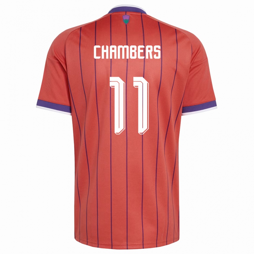נשים סקוטלנד Sam Chambers #11 כתום סגול הרחק ג'רזי 26-28 חולצה קצרה