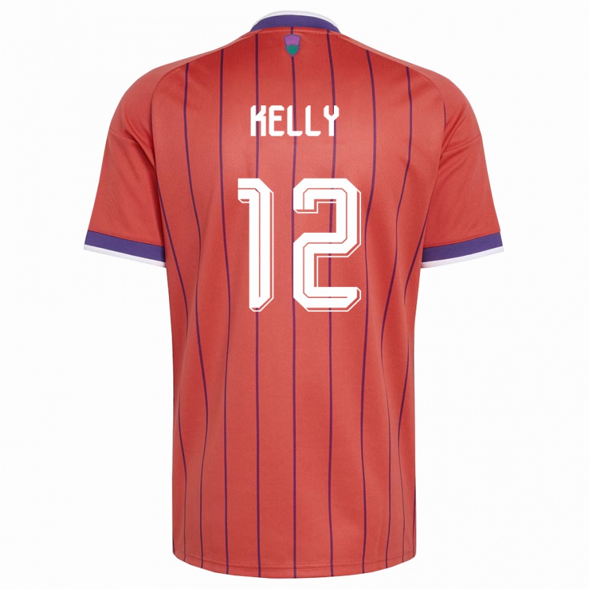 נשים סקוטלנד ליאם קלי #12 כתום סגול הרחק ג'רזי 26-28 חולצה קצרה