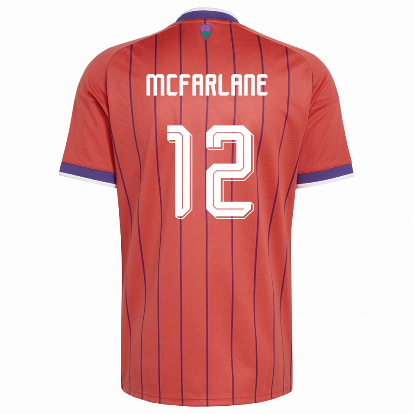 נשים סקוטלנד ליאם מקפרלן #12 כתום סגול הרחק ג'רזי 26-28 חולצה קצרה