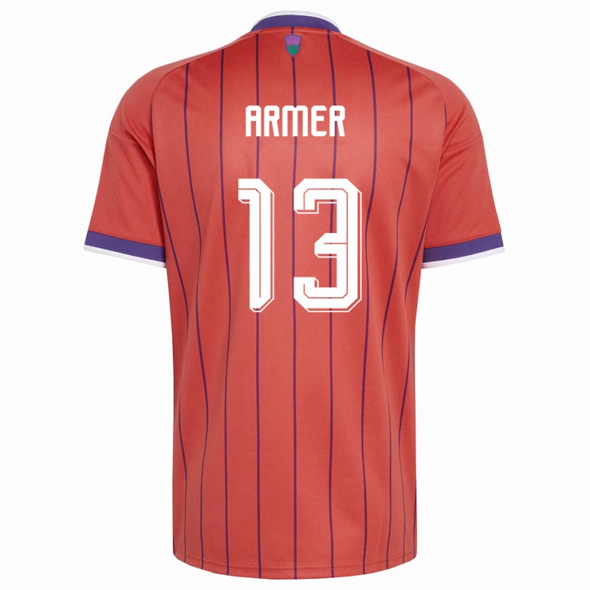 נשים סקוטלנד Daniel Armer #13 כתום סגול הרחק ג'רזי 26-28 חולצה קצרה