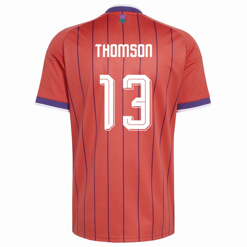 נשים סקוטלנד Aaron Thomson #13 כתום סגול הרחק ג'רזי 26-28 חולצה קצרה