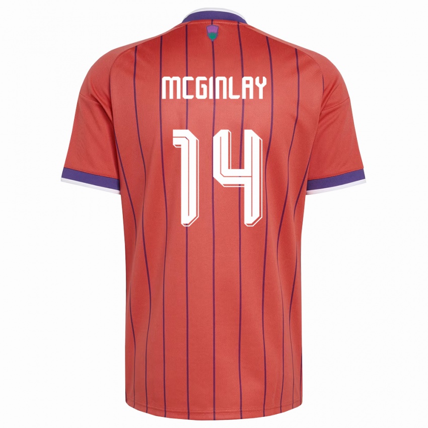 נשים סקוטלנד Aiden Mcginlay #14 כתום סגול הרחק ג'רזי 26-28 חולצה קצרה