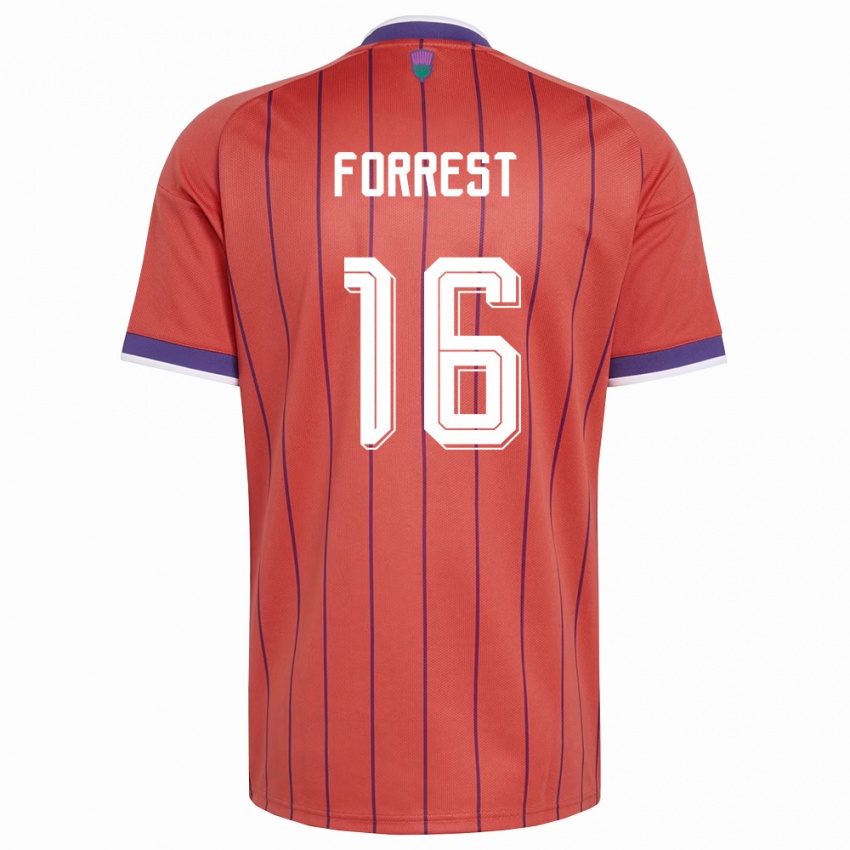 נשים סקוטלנד Jamie Forrest #16 כתום סגול הרחק ג'רזי 26-28 חולצה קצרה