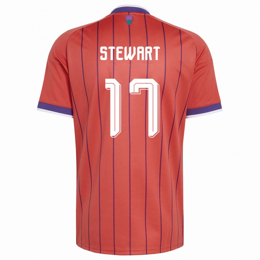 נשים סקוטלנד Lewis Stewart #17 כתום סגול הרחק ג'רזי 26-28 חולצה קצרה