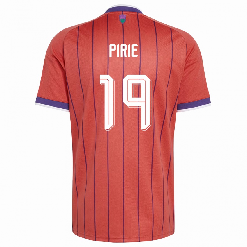נשים סקוטלנד Lewis Pirie #19 כתום סגול הרחק ג'רזי 26-28 חולצה קצרה