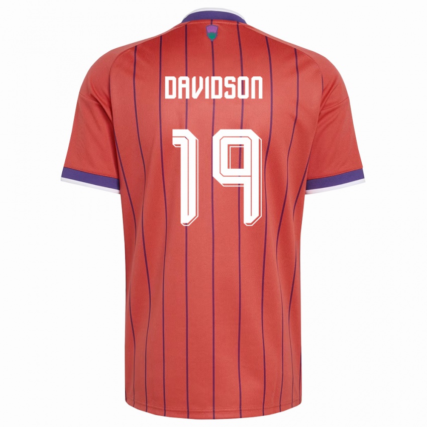 נשים סקוטלנד לורן דווידסון #19 כתום סגול הרחק ג'רזי 26-28 חולצה קצרה