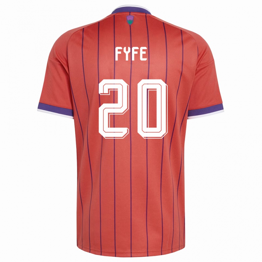 נשים סקוטלנד לוקס פייף #20 כתום סגול הרחק ג'רזי 26-28 חולצה קצרה