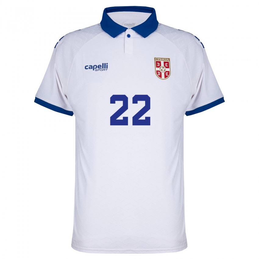 נשים סרביה אלכסנדר קטאי #22 כהה לבן אדום הרחק ג'רזי 26-28 חולצה קצרה